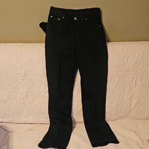 Lawman 7/8 Women's Black Straight-Leg Jeans
